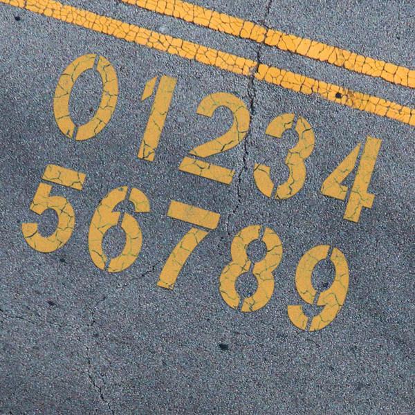 Number Stencil Set  Pavement Stencil Company