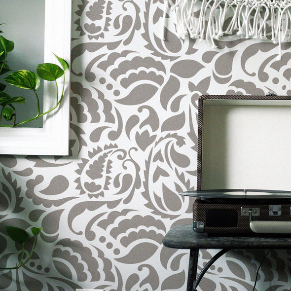PAISLEY- Allover Stencil- Wall And Furniture Painting Stencil-StencilsLAB Wall Stencils