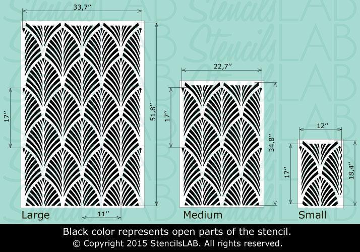 GSS Designs Palm Leaf Wall Stencils Large 16x24Inch Allover Wall Stencils  for Painting Wall Painting Stencils for Easy Room Makeover Large Stencil  for