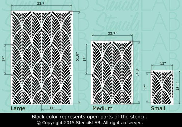 PALM- Allover Wall Stencil- Large Wall Stencils- Reusable Stencil For Painting-StencilsLAB Wall Stencils