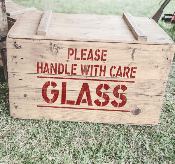 Please Handle with Care Glass, Shipping and Storage Stencil