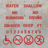Pool Area Marking Stencils Set - Set of 21 Stencil - Pool Stencils - Safety Stencils - Industrial Stencils-i_103-StencilsLab Wall Stencils