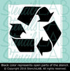 Recycle Symbol Stencil - Shipping Stencils - Industrial Stencils--StencilsLab Wall Stencils