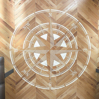 Rose Of Wind Stencil - Compass Stencil - Circular Stencil - Large Wall and Floor Stencil-StencilsLAB Wall Stencils