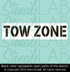 TOW ZONE Stencil - Parking Lot Stencils - Industrial Stencils--StencilsLab Wall Stencils