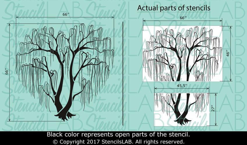 Tree Wall Stencil- Tree Stencil- Tree Stencil For Wall Painting- Large –  StencilsLAB Wall Stencils